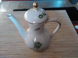 Antik rózsás Német porcelán tea kiöntő