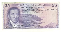 25 kronur 1961 Izland