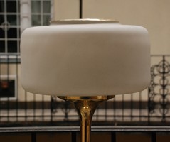 Retro réz állólámpa savmart tejüveg búrával  -  IDEA  -  felújítva