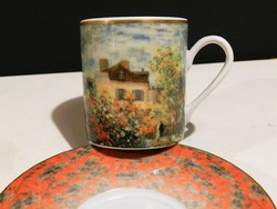 "Claude Monet" csodálatos  kávés csésze szett ,hibátlan (jelz. GOEBEL)