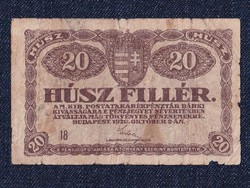 Pénztárjegy (1919-1920) 20 fillér bankjegy 1920 / id 11721/