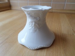 Königlich Tettau Bavaria fehér porcelán gyertyatartó