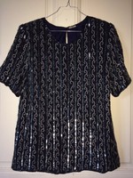 Sequined, beaded sorghum top l