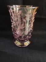 Beautiful mauve colored glass vase in perfect condition