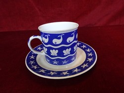German porcelain mug + saucer, milk spout, sugar holder, fish designed by Sandra rich. He has.