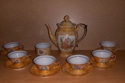 Jelenetes porcelán teás készlet 6 személyes (ga-1)