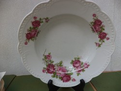 Zsolnay gyöngyös rózsás tányér2