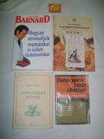 Négy darab retro könyv - életmód, betegségek, gyógynövények,...