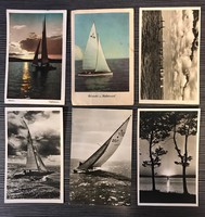 Vintage képeslapok a Balatonról, vitorlásokról 19 db