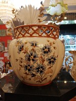 Zsolnay Virágos váza vagy kaspó 