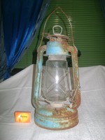 Antik, nagy méretű viharlámpa, petróleum lámpa 