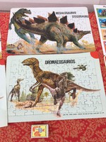 3 db régi retro állatos kirakó játék - puzzle - dinoszaurusz dinó