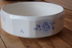 Antique huge granite bowl with rose pattern 36 cm