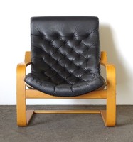 0Y608 Retro bőr Breuer Marcell forma fotel