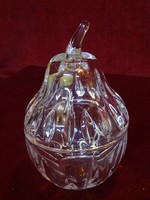 Lead crystal honey holder, height 14 cm. Bl. Vanneki!