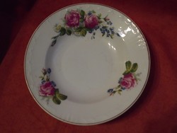 Rózsás porcelán mély tányér( falra is akasztható)