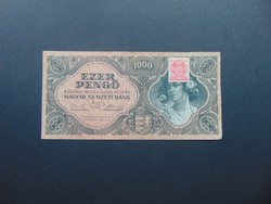 1000 pengő 1945 F 387 Szép ropogós bankjegy  