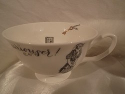 Porcelán - 2 db - Alice csodaországban - jelzett - nagy csésze - 10,5 x 6 cm 3 cm fül - Angol