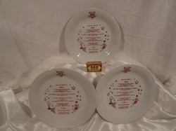 Plate - parque tropical - year 1972 - with New Year's Eve menu - 20 cm - porcelain