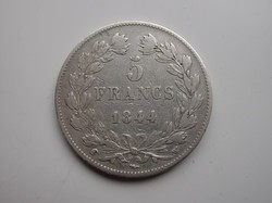 Francia 5 frank 1844