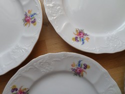 6 db csehszlovák Bernadotte porcelán kistányér süteményes tányér 19 cm