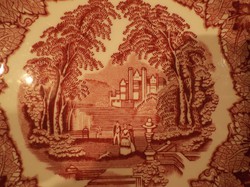PORCELÁN - TÁNYÉR - 1890 - 1910  - GYÁRTOTT !! - ANGOL -  MASON'S VISTA PINK  - 20 cm  -  HIBÁTLAN