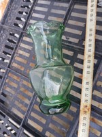 Zöld üvegváza, remek formával, és állapotban