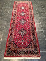 KASHAN - IRÁNI kézi csomózású gyapjú PERZSA futó szőnyeg, 95 x 304 cm 