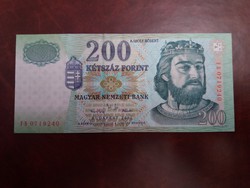 200 Forint 2001 FB hajtott, Vf.