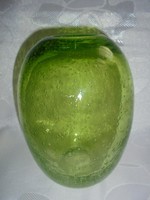 Gyönyörű iparművészeti buborékos üveg váza