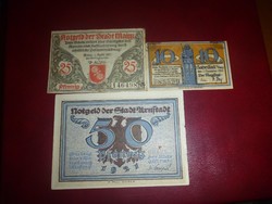 1-1 db klf. 10,25 és 50 Pfennig Német Notgeld szükségpénz egyben eladó! 28