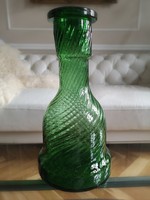 Emerald green glass bottle 27 x 14 cm