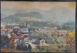 Háry Gyulának tulajdonítva (1864-1946): Bad Ischl, akvarell
