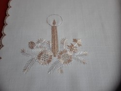 Christmas embroidered tablecloth, tablecloth 44 x 30 cm