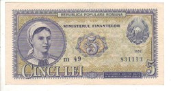 5 lei 1952 Románia 2.