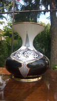 Hollóházi Saxon-Jurcsák large belly vase-decorative vase-bay vase flawless intact m 24 cm