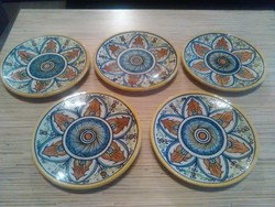 Kézzel festett kerámia fali dísz tányérok. (Spanyol)
