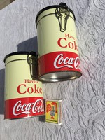 2 darab Coca-Cola tartó - fém doboz - kávé tartó 