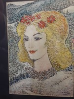B. Hajdú László: Balett bébi collage, 20 x 30 cm-es, gyönyörű ajándéknak.