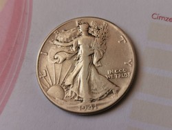 1941 USA ezüst fél dollár 12,5 gramm 0,900