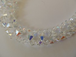 Sarki fény kristályos kézi készítésű régi nyaklánc
