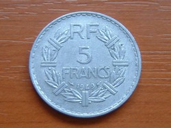 FRANCIA 5 FRANCS FRANK 1949 CLOSED 9 ALU. #