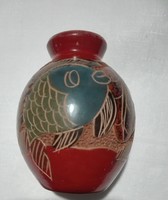 Fish ceramic vase, 8 cm