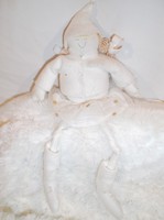 Doll - 34 x 24 cm - Christmas - textile - white - in good condition.