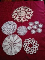 6 crocheted lace tablecloths