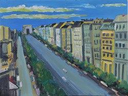 Schéner Mihály(1923-2009): Párizsi utcakép a Diadalívvel