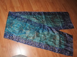 Kék -arany festésű sál - pihekönnyű / kendő