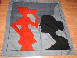 Hand-dyed modern scarf / shawl