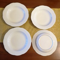 Fehér festetlen herendi mély tányér