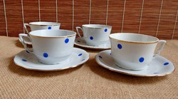 lholli vásárló részére kizárólag - Zsolnay manófüles kék pöttyös kávés/teás szettek -3szett